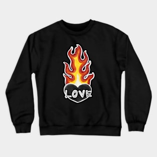 Burning LOVE Heart Crewneck Sweatshirt